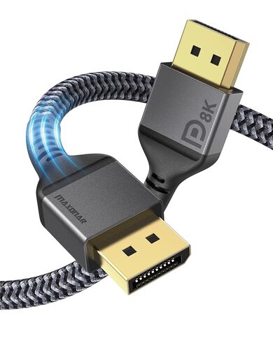 Maxonar VESA Certified DisplayPort 2.1 Cable 10FT/ 3M 16K 80Gbps in Saudi Arabia