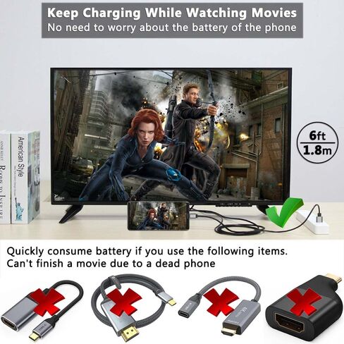HDMI Adapter USB Type C Cable MHL 4K Video Converter Cord Compatible iMac MacBook Samsung Laptop Galaxy S20 S10 S9 S8 Note 20 10 LG G8 G5 Q5 Android Phone for Mirror & Charging to Monitor Projector TV in Saudi Arabia