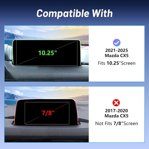 Car Phone Holder for Mazda CX5 (2021-2025, 10.25" Screen Only), MagSafe Car Mount Charger, Magnetic Phone Holder, 15W Wireless Charging, 360° & Hands Free, with Storage Box, CX-5 Interior Accessories in Saudi Arabia