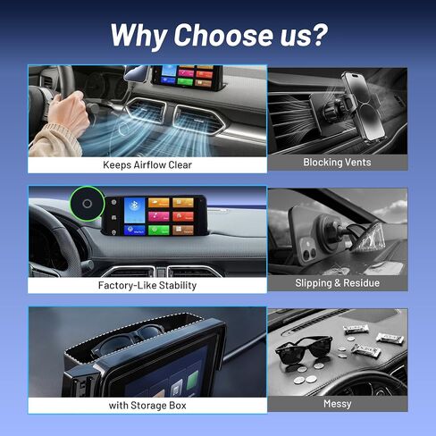 Car Phone Holder for Mazda CX5 (2021-2025, 10.25" Screen Only), MagSafe Car Mount Charger, Magnetic Phone Holder, 15W Wireless Charging, 360° & Hands Free, with Storage Box, CX-5 Interior Accessories in Saudi Arabia