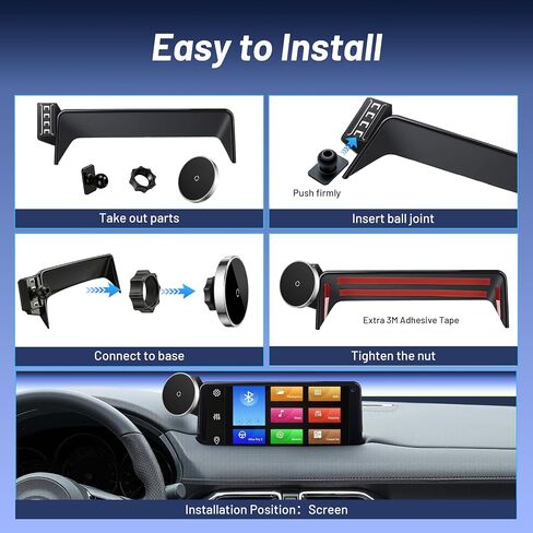 Car Phone Holder for Mazda CX5 (2021-2025, 10.25" Screen Only), MagSafe Car Mount Charger, Magnetic Phone Holder, 15W Wireless Charging, 360° & Hands Free, with Storage Box, CX-5 Interior Accessories in Saudi Arabia