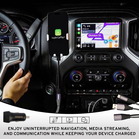 12V Fast Dual-Port Cigarette Lighter USB Car Charger Kit, USB-C & A, Black in Saudi Arabia