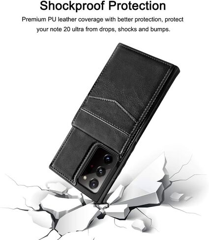 COOYA for Samsung Galaxy Note 20 Ultra Case Wallet Case, with Card Holder in Kuwait