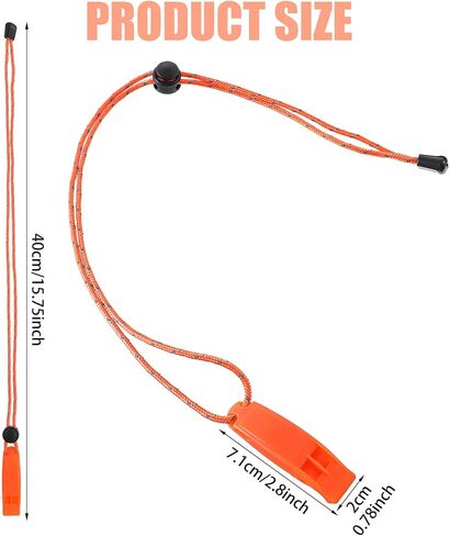 6 Pcs Whistle for Boat, Loud Emergency Safety Whistle with Reflective Lanyard, High Decibel Survival Whistle for Hiking, Fishing, and Outdoor Emergency in Saudi Arabia