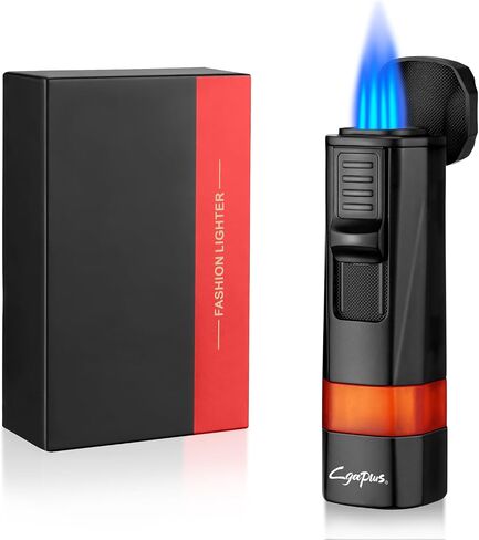 Cigar Torch with Punch Windproof Triple Jet Refillable Scorch Lighters in Saudi Arabia