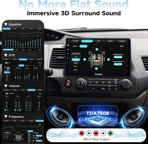 Dasaita 10.2'' Car Radio for Honda Civic 2006 2007 2008 2009 2010 2011 in Saudi Arabia