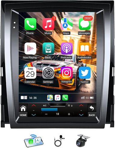 [8Core-4G+64G] Car Radio for Cadillac Escalade SLS 2007-2014: 9.7" Touch Screen Car Stereo with CarPlay Android Auto 5GWiFi Bluetooth GPS Navigation FM AM RDS SWC 1080P Backup Camera in Saudi Arabia