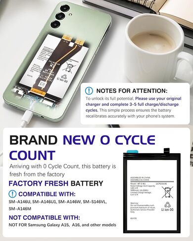 Galaxy A14 5G Replacement Battery,5000mAh WT-S-W1 in Kuwait