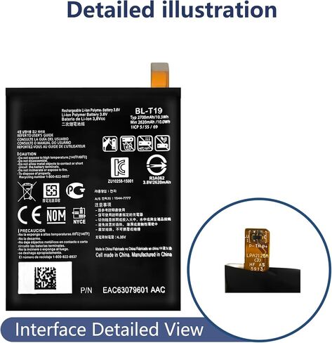 BL-T19 Battery Compatible with Google Nexus 5X Replacement Battery for H791 H790 with Repair Tool kit in Kuwait