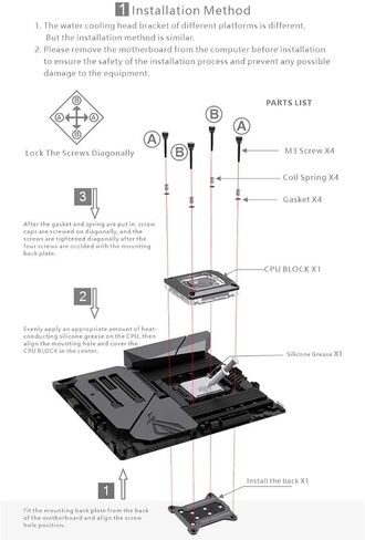 Bykski CPU-XPR-MK-I-V4 CPU Water Cooling Block - Black w/ 5v Addressable RGB (RBW) (LGA 115x / 20xx) in Kuwait