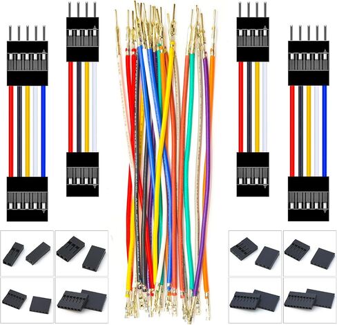 Compatible with Dupont 2.54mm Male to Female Silicone Soft Wire, 20Pcs Unassembled Pre-Crimped 22AWG Cable 10 Colors 100cm Length 2P 3P 4P 5P 6P 7P 8P 9P 10P Housing (YO-Sili-Dup-MF-100cm) in Kuwait