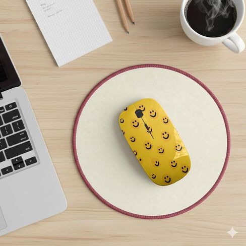 Planetar Smiley Faces Bright Pattern, USB Optical Wireless Mouse, Ergonomic Slim Desktop Laptop Mice for Kids in Saudi Arabia