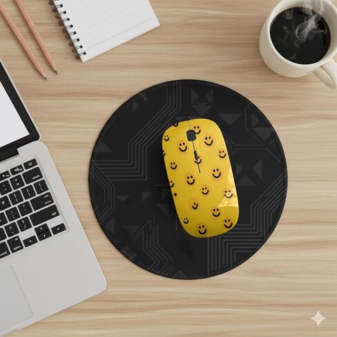 Planetar Smiley Faces Bright Pattern, USB Optical Wireless Mouse, Ergonomic Slim Desktop Laptop Mice for Kids in Saudi Arabia
