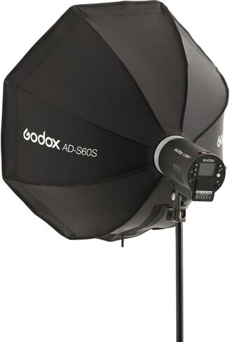 Godox Flash AD-S60S Softbox for AD300Pro Flash, Compact Light Modifier for Soft Even Illumination, Smooth Light Transitions for Portrait and Product Photography, Studio and On-Location Use in Kuwait