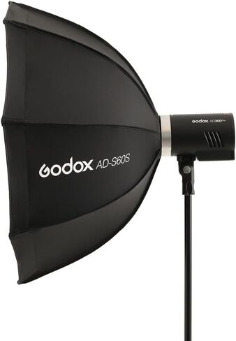 Godox Flash AD-S60S Softbox for AD300Pro Flash, Compact Light Modifier for Soft Even Illumination, Smooth Light Transitions for Portrait and Product Photography, Studio and On-Location Use in Kuwait