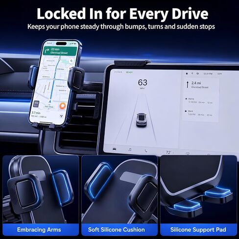 YUHENG Screen Clamp Phone Mount, Adjustable Monitor Back Phone Holder in Saudi Arabia