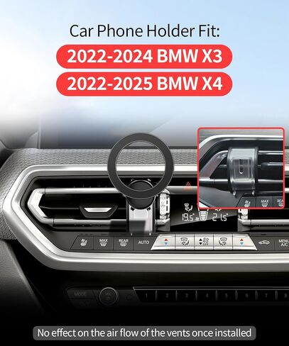 Car Phone Mount for BMW X3 2022-2024, X4 2022-2025 Accessories,Magsafe Clip in Saudi Arabia