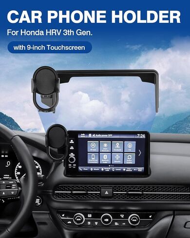 Autorder Custom Fit for Car Phone Holder Honda HRV HR-V/CRV CR-V 2023-2025 2026 Accessories Phone Mount 7/9-Inch Screen Cell Phone Automobile Cradles Hands-Free 360 Degree Rotation in Kuwait
