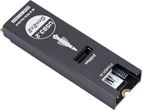 Karlak NVMe to USB TypeE Internal Connector HighSpeed 20Gbps Adapter for Large File Transfers in Compact PC Systems, Aluminum Alloy, 1 Unit in Saudi Arabia