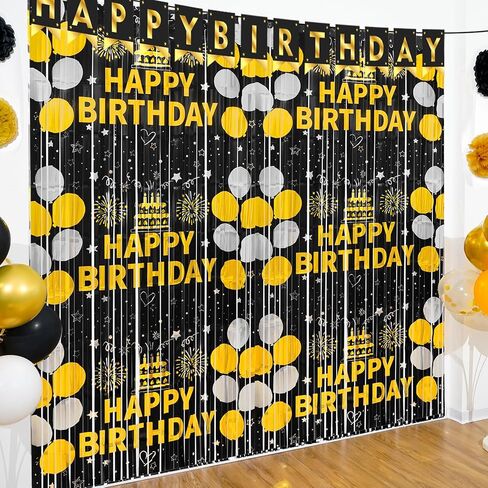 60th Birthday Decorations for Men Women, 60th Birthday Foil Fringe Curtains in Saudi Arabia