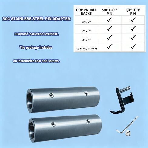 Power Rack Accessories Pin Style Adapter Sockets, 5/8inch to 1inch 2Pack in Saudi Arabia