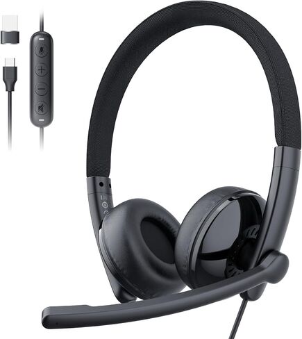EMEET Product Image HS50 Wired Headset with Mic USB C Adapter Kit 3-Pack in Saudi Arabia