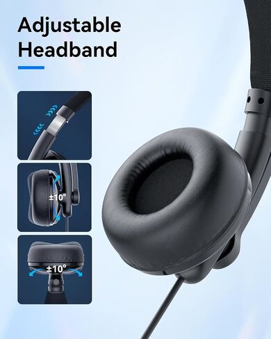 EMEET Product Image HS50 Wired Headset with Mic USB C Adapter Kit 3-Pack in Saudi Arabia