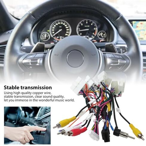 Car Stereo Radio Power Harness Cable Wire Adapter Support JBL AMP for Toyota in Saudi Arabia