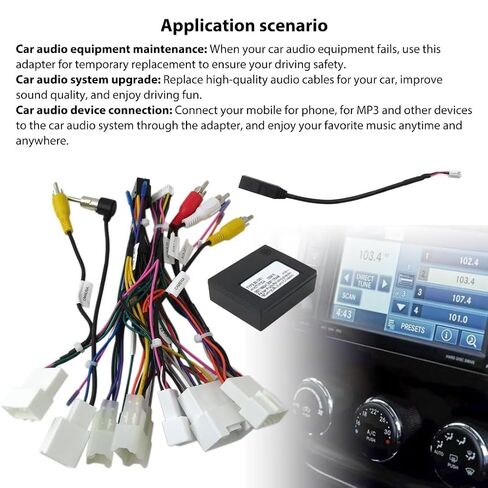 Car Stereo Radio Power Harness Cable Wire Adapter Support JBL AMP for Toyota in Saudi Arabia