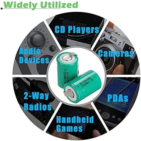 Ni-Cd Rechageble Batteries, 1.2V 2200 mAh 4/5Sub C Battery in Kuwait