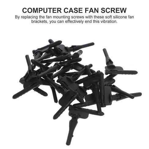 20pcs Silicone Cooling Fan Screws for Flanged Fan Frames Anti-Vibration L Shaped Mounting Pins Quick and Easy to Adjust for DIY PC Building in Kuwait
