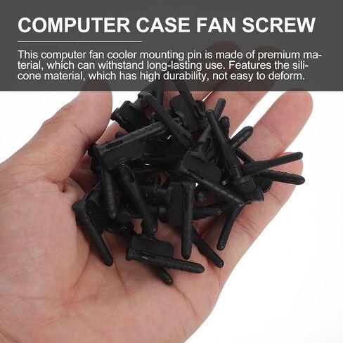 20pcs Silicone Cooling Fan Screws for Flanged Fan Frames Anti-Vibration L Shaped Mounting Pins Quick and Easy to Adjust for DIY PC Building in Kuwait
