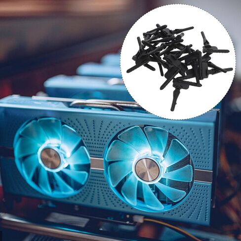 20pcs Silicone Cooling Fan Screws for Flanged Fan Frames Anti-Vibration L Shaped Mounting Pins Quick and Easy to Adjust for DIY PC Building in Kuwait