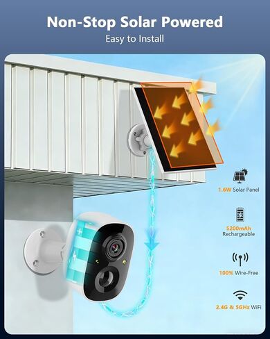 10.2“ Monitor Solar Battery Wireless Security Camera System, 64GB Storage in Saudi Arabia