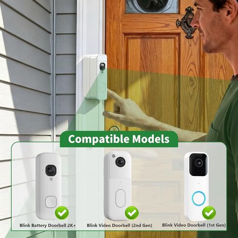 Corner Mount for Blink Doorbell 2K+(2026), Angle Blink Doorbell Mount,White in Saudi Arabia
