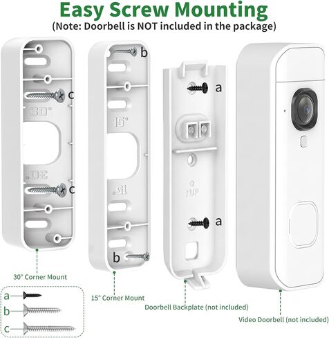 Corner Mount for Blink Doorbell 2K+(2026), Angle Blink Doorbell Mount,White in Saudi Arabia