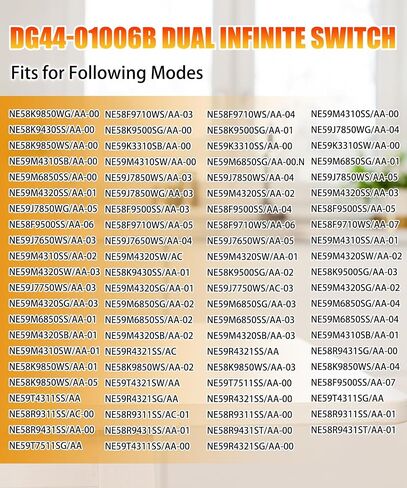 DG44-01006B Dual Surface Infinite Switch Fits for Samsung/Range Oven Control Switch, Replace AP6037530 PS11771631 EAP11771631 PER001-12 D and More in Saudi Arabia