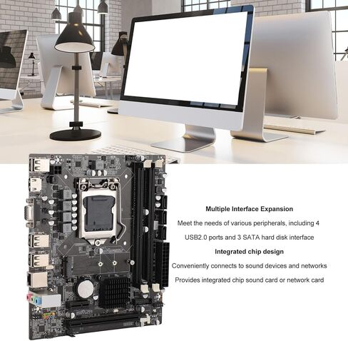 H55 Desktop Motherboard H55 Computer Motherboard Professional M.2 NGFF LGA 1156 Slot DDR3 8 Channel Memory 4 Phase Power Supply Gaming Motherboard in Saudi Arabia