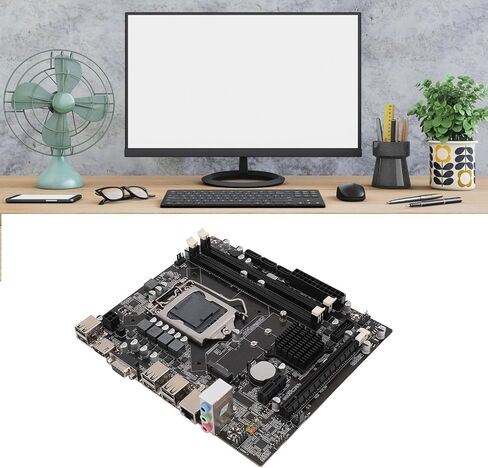 H55 Desktop Motherboard H55 Computer Motherboard Professional M.2 NGFF LGA 1156 Slot DDR3 8 Channel Memory 4 Phase Power Supply Gaming Motherboard in Saudi Arabia