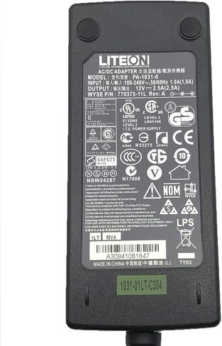 LiteOn 30W AC Adapter 12V 2.5A PA-1031-0 Power Supply 5.5x2.0 mm with Cord in Saudi Arabia