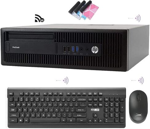 HP ProDesk 600 G2 Small Form Factor Desktop Computer, Intel Core i5-6500, 16GB RAM, 256GB SSD + 2TB HDD, Built-in Intel AX200 WiFi 6 + Bluetooth, Wireless Keyboard and Mouse, Windows 11 Pro (Renewed) in Saudi Arabia