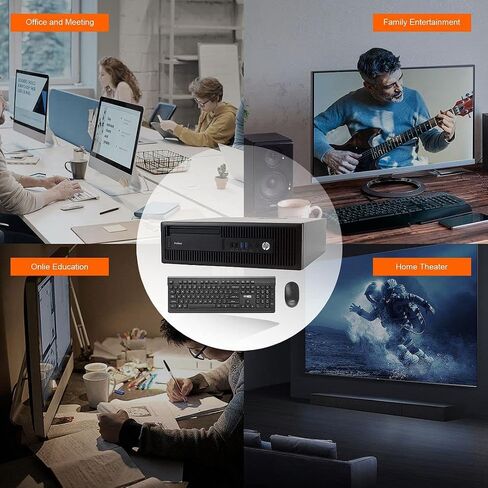 HP ProDesk 600 G2 Small Form Factor Desktop Computer, Intel Core i5-6500, 16GB RAM, 256GB SSD + 2TB HDD, Built-in Intel AX200 WiFi 6 + Bluetooth, Wireless Keyboard and Mouse, Windows 11 Pro (Renewed) in Saudi Arabia