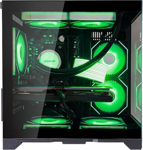 Panorama Gaming PC Desktop AMD Ryzen 7 5700X 8-Core 3.4 GHz, Radeon RX 9060 XT 16GB, 32GB DDR4 RAM,1TB PCIe SSD, Windows 11, in Saudi Arabia
