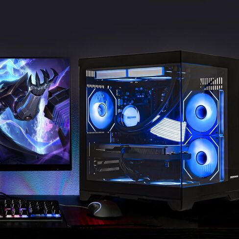 Panorama Gaming PC Desktop AMD Ryzen 7 5700X 8-Core 3.4 GHz, Radeon RX 9060 XT 16GB, 32GB DDR4 RAM,1TB PCIe SSD, Windows 11, in Saudi Arabia