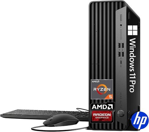 Customized HP Elite 805 G9 SFF Business Desktop PC, AMD Ryzen 5 8500G, 16GB/32GB/64GB DDR5 RAM, 512GB/1TB/2TB PCIe SSD, Radeon 740M Graphics, Dual 4K Support, Wi-Fi, KB&Mouse, Windows 11 Pro in Kuwait
