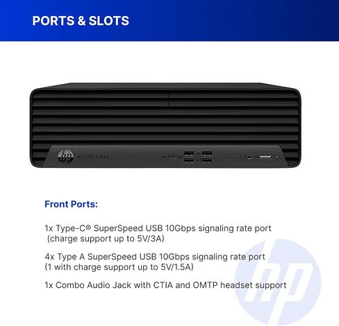 Customized HP Elite 805 G9 SFF Business Desktop PC, AMD Ryzen 5 8500G, 16GB/32GB/64GB DDR5 RAM, 512GB/1TB/2TB PCIe SSD, Radeon 740M Graphics, Dual 4K Support, Wi-Fi, KB&Mouse, Windows 11 Pro in Kuwait