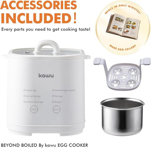 Kawu Egg Cooker, 6-in-1 Electric Egg Boiler for Hard Boiled Eggs in Saudi Arabia