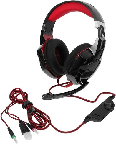 HEALLILY USB Gaming Headset with Mic for PC and Laptop, Black in Kuwait