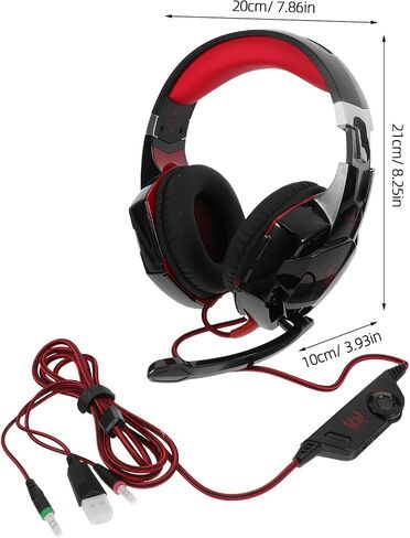 HEALLILY USB Gaming Headset with Mic for PC and Laptop, Black in Kuwait
