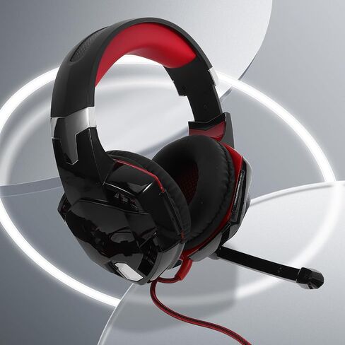 HEALLILY USB Gaming Headset with Mic for PC and Laptop, Black in Kuwait